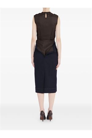 Abito senza maniche in twill misto lana MAISON MARGIELA | S51DD0040MTN091524